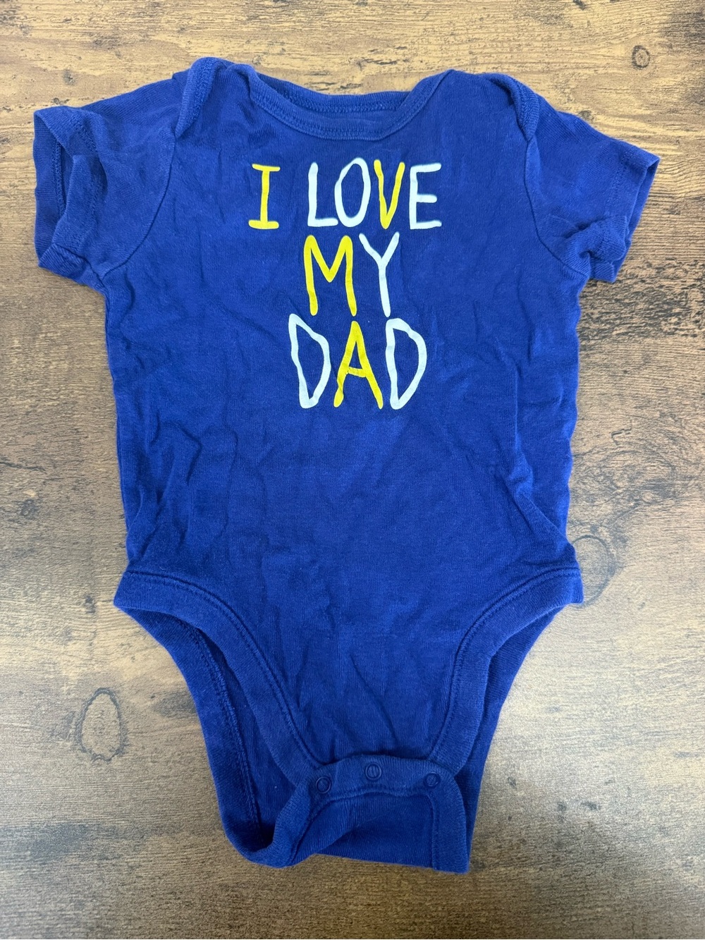 ⭐️5 for $20⭐️I Love My Dad Navy Baby One-Piece 6-12M